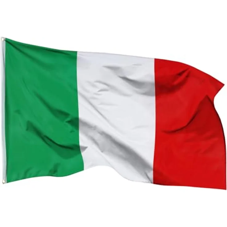 Aricona Italien Flagge 250x150cm, wetterbeständige Fahne aus 100% Polyester mit Messingösen, robuste Doppelnaht und lebendige Farben – Bild 1