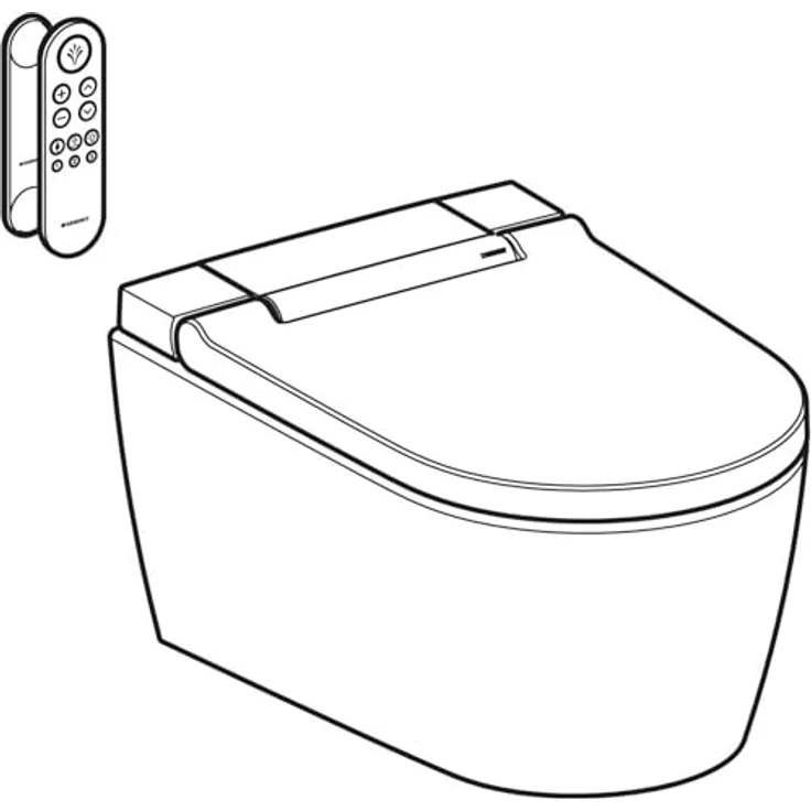 Geberit Toilette + Bidet Aquaclean Sela, Spülrandlose WC-Keramik, TurboFlush-Spültechnik, schmutzabweisende Oberfläche, schwarz – Bild 10