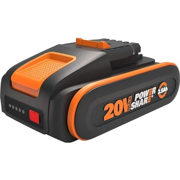 WORX WA3640 PowerShare Akku 20V - 2500mAh Li-Ion, wiederaufladbarer kompakter Akku mit erhöhter Sicherheit & längerer Laufzeit, LED Ladestandanzeige - kompatibel für alle WORX Geräte – Bild 1