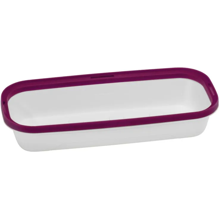 Romberg BOQUBE Anzuchtschale S<br->28 x 12 x 5 cm, sehr stabil, Farbe: Weiß - Pflaume