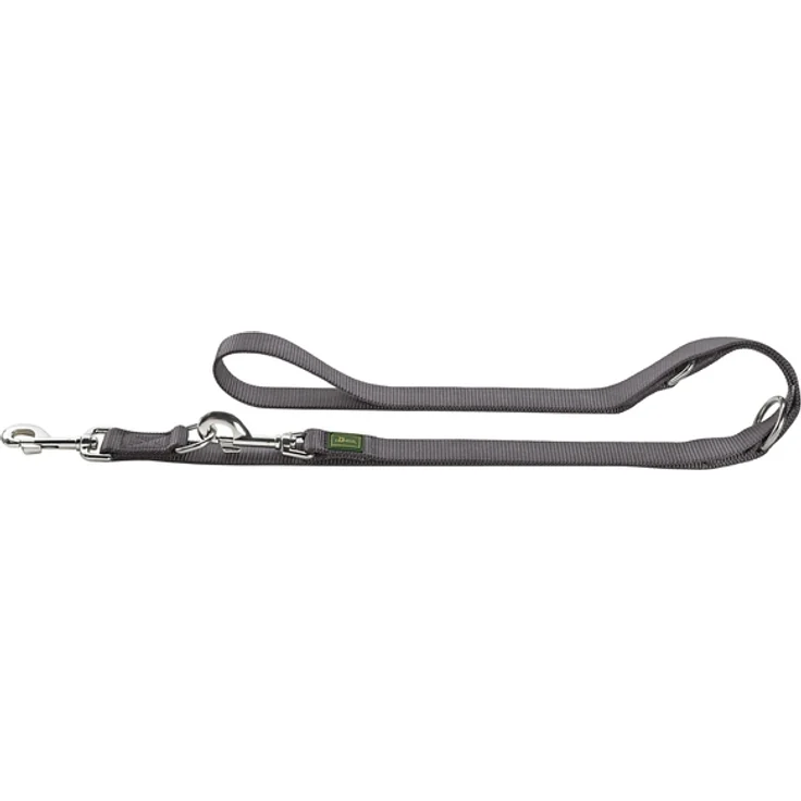 Hunter Hunde-Leine verstellbar Nylon grau 10-200 – Bild 1