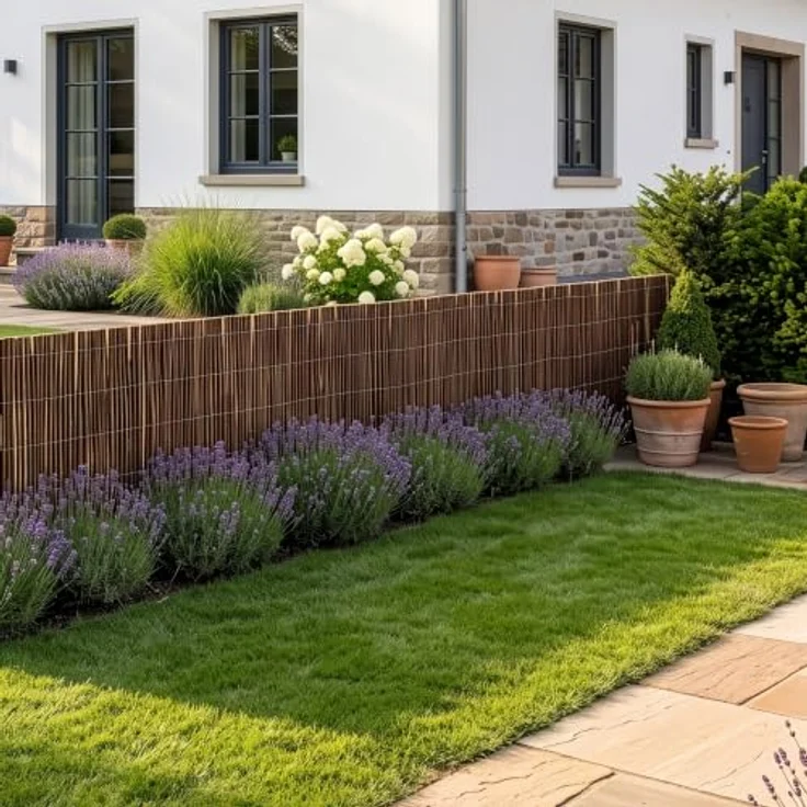 casa.pro Weidenzaun ‘Hyssna’ Sichtschutzmatte 100 x 300 cm, natürliche Optik für Balkon und Garten – Bild 1