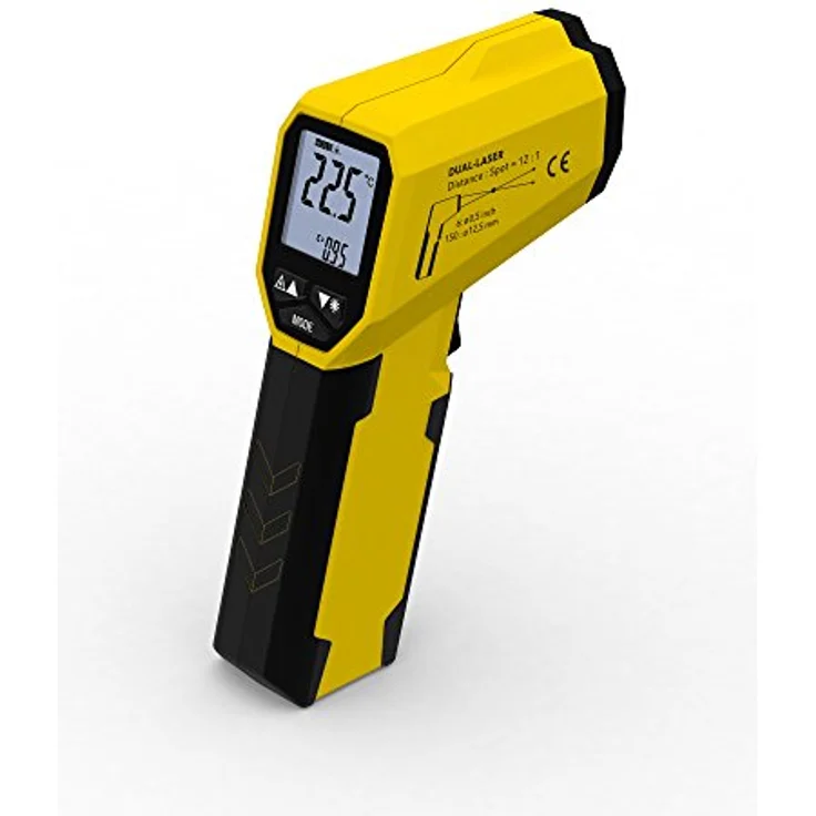 TROTEC BP21 Infrarot Thermometer, Pyrometer, Temperaturmessgerät -35 °C bis +800°C, Berührungslos Thermometer Digital LCD, Hintergrundbeleuchtbares Display – Bild 1