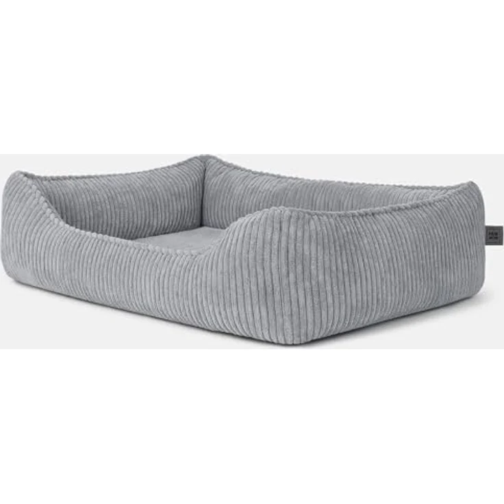 PAW WOW Anton Hundebett | Orthopädisches Hundebett für kleine und mittelgroße Hunde (Grau, 80x60cm) - Memory Foam-Technologie, atmungsaktiver Cordstoff, waschbarer Bezug – Bild 2