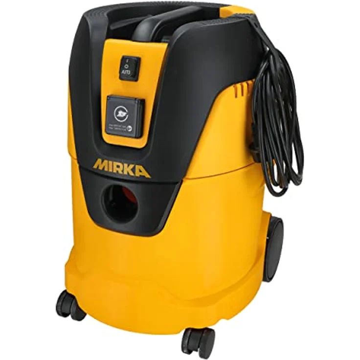 MIRKA 1025 L P&C Industriestaubsauger, Nass- und Trockensauger mit 1000 W, 25 Liter, Adapter für Schleifmaschinen, Schwarz, Gelb – Bild 5