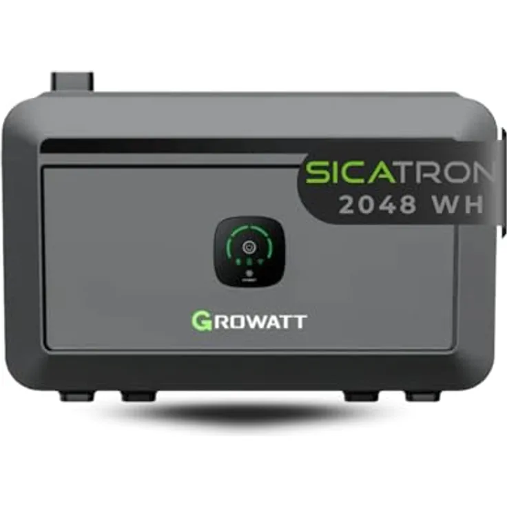 Growatt NOAH2000, LiFePO4 Stromspeicher mit 2048 Wh Kapazität, erweiterbar bis 8192 Wh, Selbstheizfunktion, App-Überwachung