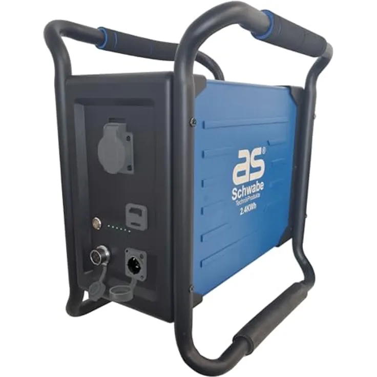 As - Schwabe ECO Powerstation 5000, leistungsstarke Power Station mit 2,40 kWh Akku, 2500 W Dauerleistung, IP54, mobil und schadstofffrei, 29,4 kg