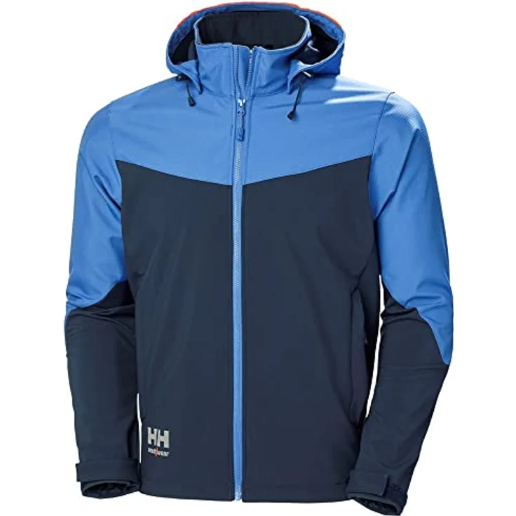 Helly Hansen workwear Arbeitsjacke Helly Hansen Softshelljacke Oxford, Bequeme Regen- und Windjacke mit verlängertem Rücken, blau – Bild 4