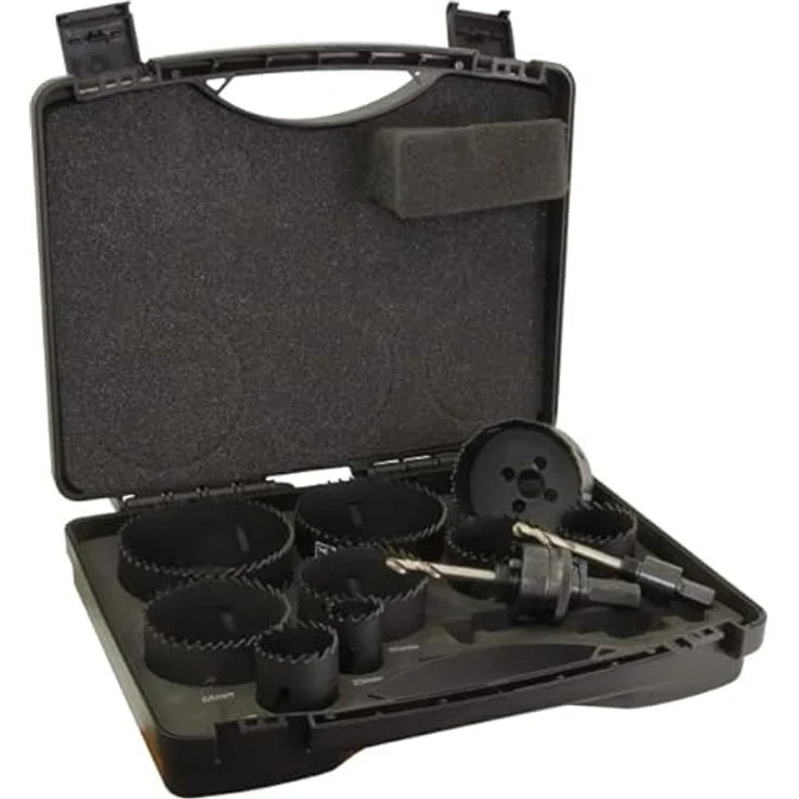 STROXX® Lochsäge-Set HSS Bimetall |11tlg.| 25/35/40/51/60/64/68/76/84mm | für Holz, Metall, Aluminium, Plastik und Edelstahl | inkl. 2 Halterungen – Bild 5