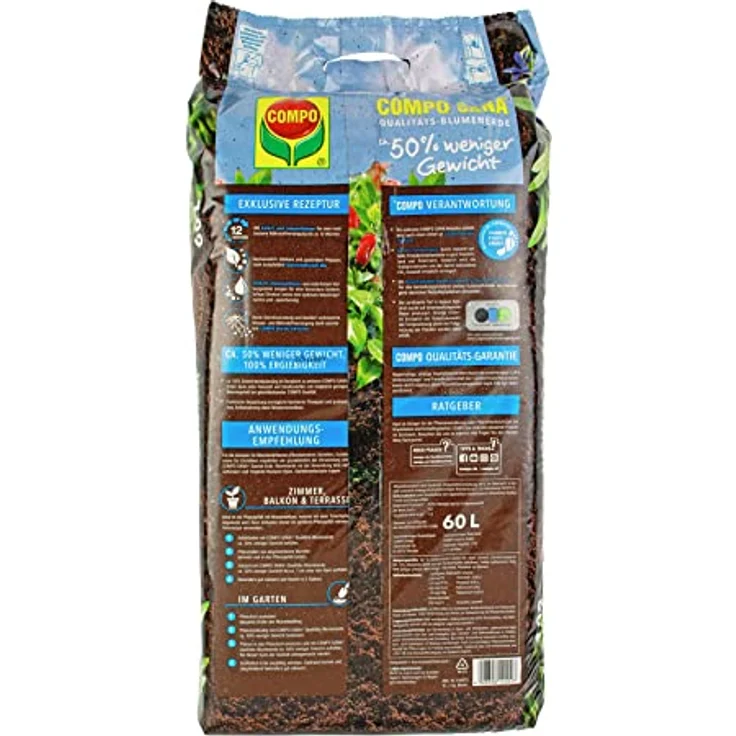 COMPO Sana Qualitäts-Blumenerde (50% weniger Gewicht) 60 Liter – Bild 6