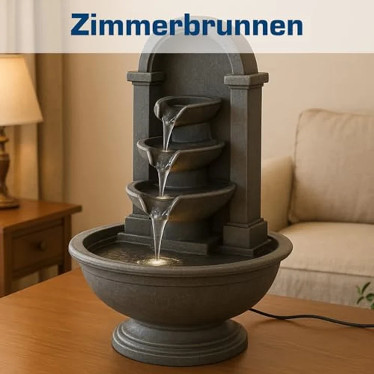KERRY Wasserspiel-Pumpe KEP450L 12V – 450 L/H | nur 5 Watt | 7m Kabel | 80 cm Förderhöhe | Teichpumpe | Wasserpumpe | Aquariumpumpe | Zimmerbrunnen-Pumpe, Schwarz – Bild 8