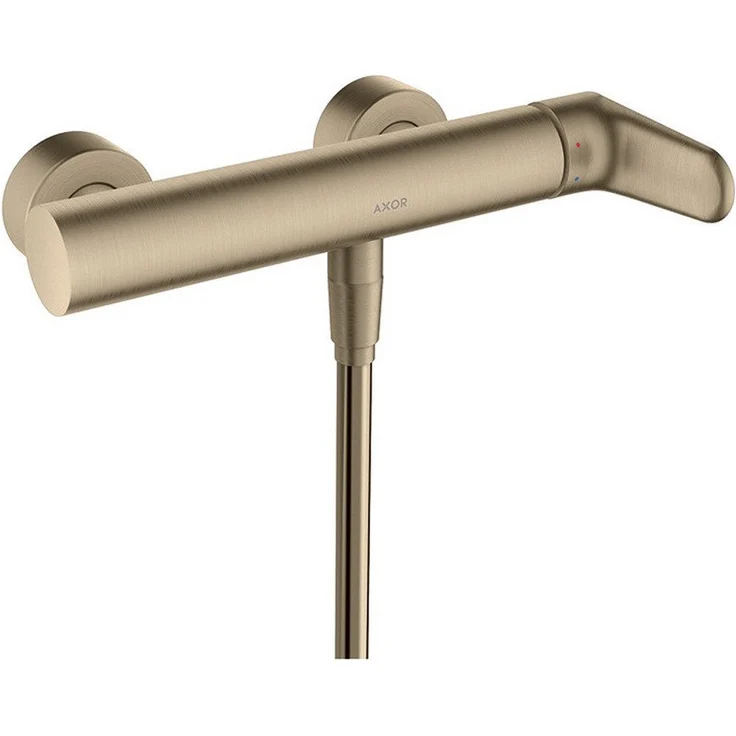 hansgrohe Axor Citterio M Duscharmatur, Einhebel-Brausemischer Aufputz, Brushed Nickel, 26 l/min Durchflussmenge, temperaturbegrenzbar, für Durchlauferhitzer geeignet