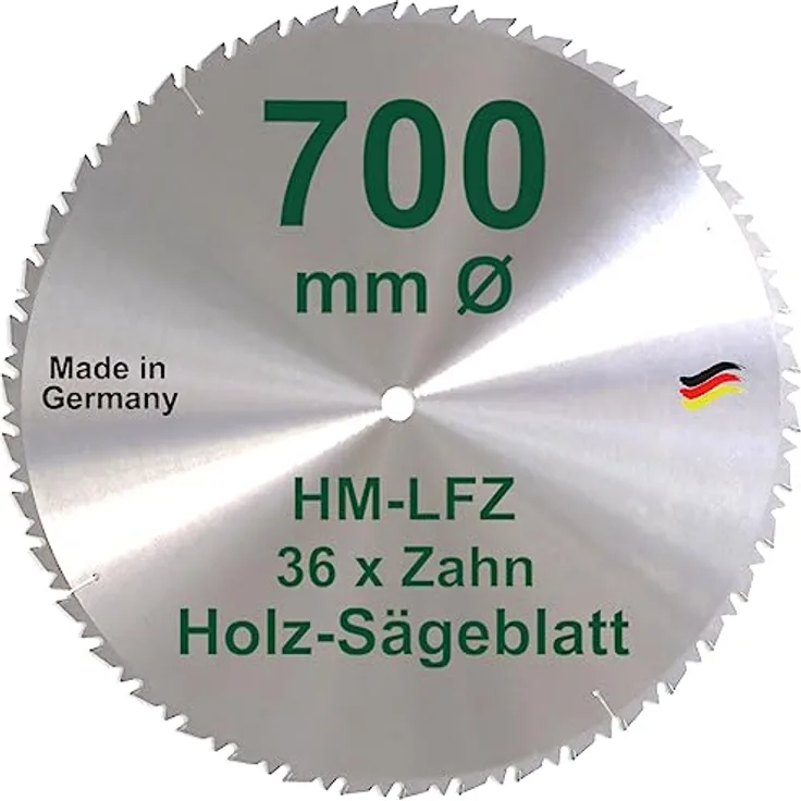 HM Sägeblatt 700 mm LFZ Flach-Zahn Hartmetall Widea für Brennholz Hartholz Kreissägeblatt für Wippsäge und Brennholzsäge 700mm - Preisvergleich