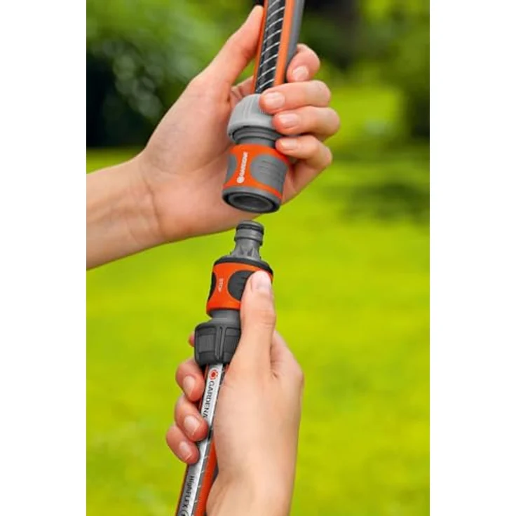 GARDENA Kupplung: Verbindungsteil zur sicheren Schlauchverbindung, Verbindung zweier Schläuche zur Verlängerung, zum Übergang von 19 mm (3-4)- auf 13 mm (1-2)-Schläuche, verpackt (2931-20) Bewässerungszubehör – Bild 4