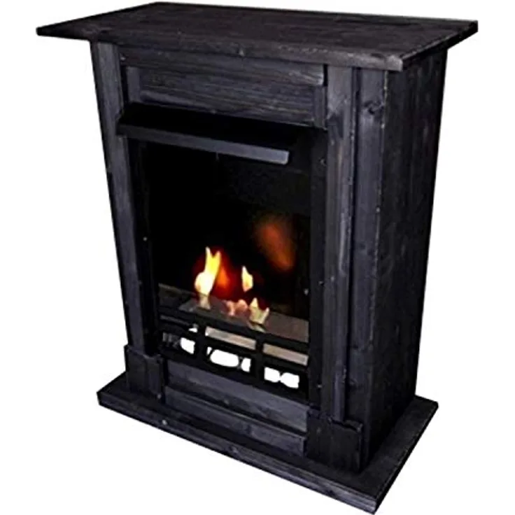 Kaminbau Mierzwa Ethanol- und Gelkamin Modell Madrid Deluxe Royal - Gratis zum Kamin das komplette Kaminzubehör - 10 Farben zur Auswahl (Schwarz)