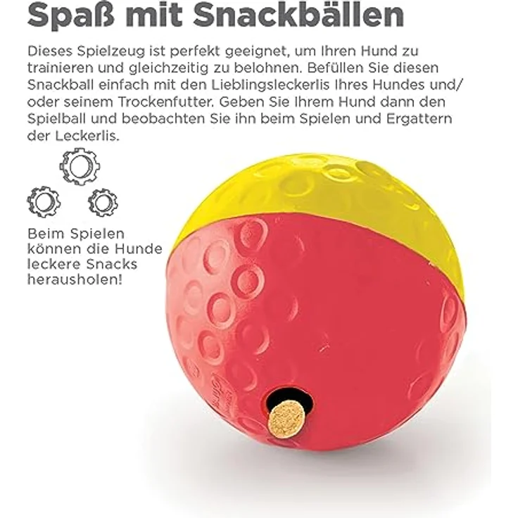 Nina Ottosson von Outward Hound Treat Tumble - Interaktives Leckerli-Intelligenzspielzeug für Hunde - Rot - Groß – Bild 2