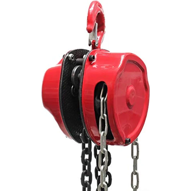 Wiltec Kettenzug 1000Kg 1T, 3M Kettenlänge, Hubhöhe 25M, robuster Seilzug mit drehbarem Lasthaken – Bild 5