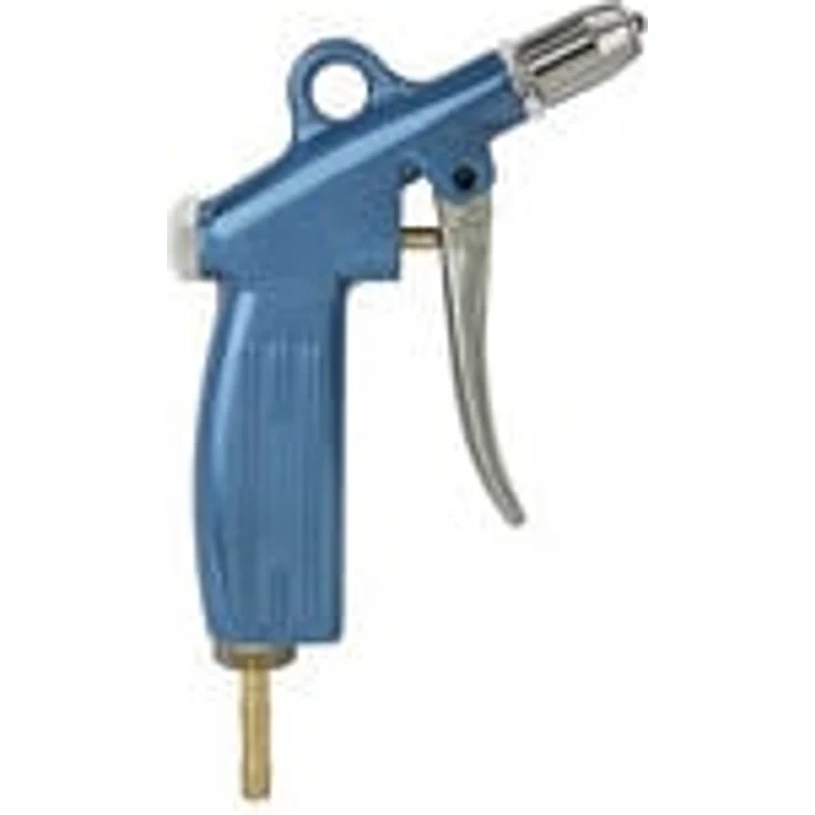 RIEGLER Blaspistole »blow line«, Aluminium blau eloxiert, Geräuschdämpferdüse, Tülle LW 13, Temperaturbereich -10 °C bis 50 °C, max. 10 bar