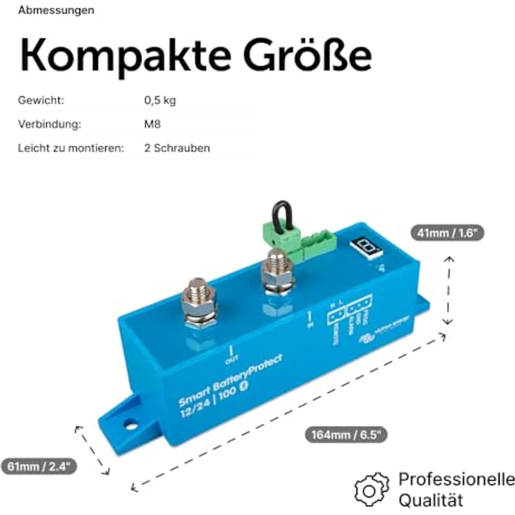 Victron Energy Smart Battery Protect 12/24V-100A BPR110022000, Batterietrenner mit Bluetooth-Programmierung und Überspannungsschutz – Bild 5