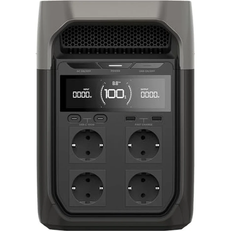 EcoFlow Delta 3, Powerstation mit 1024 Wh, 1800 W Dauerleistung, 13 Anschlüsse, leise mit 30 dB – Bild 2