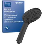 Duravit Handbrause 3jet 110, Duschkopf Regendusche in Schwarz-Matt, hohe Funktionalität, NEU