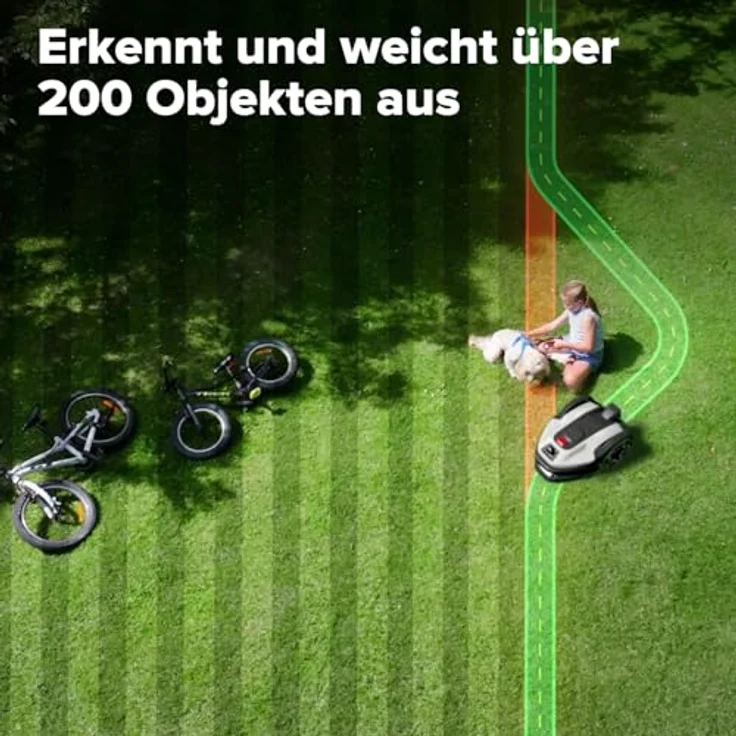 Greenworks Mähroboter AiMowbot 8, kabelloser Rasenmäher mit RTKVision für Rasenflächen bis 800 m², 54 dB Geräuschpegel – Bild 6