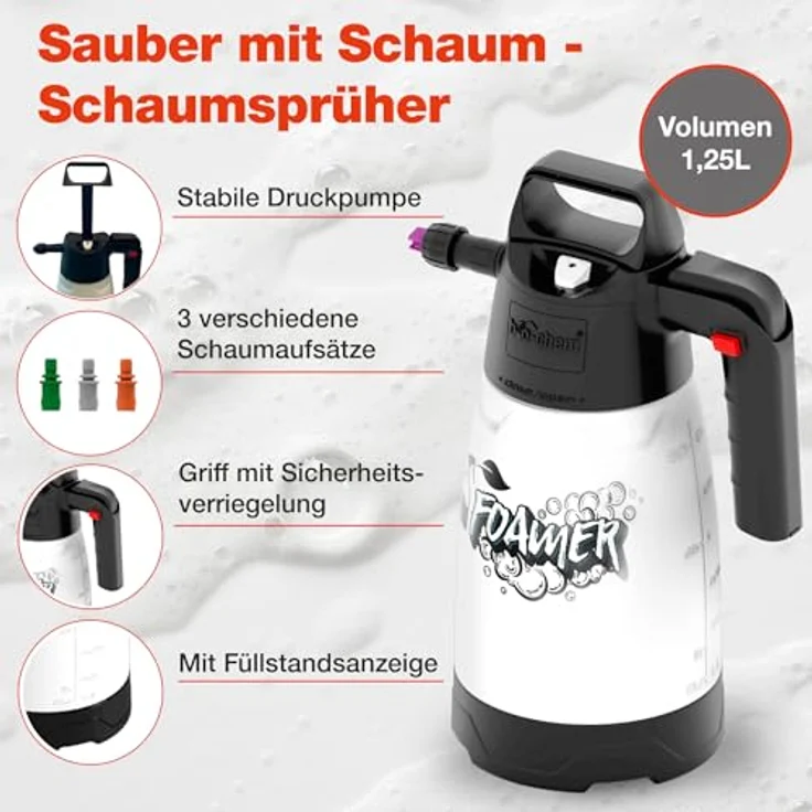 bio-chem Grillreiniger 5 Liter Kanister mit Schaumsprüher - Effektive Fettlöskraft, materialschonend für alle Oberflächen, lebensmittelecht – Bild 3