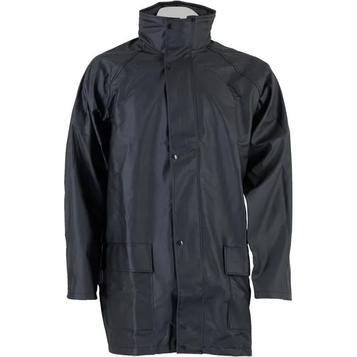 Terratrend Job Regenjacke 26406 PU-Stretch Regenjacke, wind- und wasserdicht, atmungsaktiv, leicht, schwarz