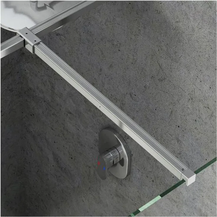 RAVAK W SET Uni T-Verbindung, glänzend, Metallverbindungsteil für Walk-In Dusche Double Wall, Chrom