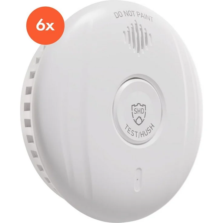 ONECONCEPT Rauchmelder DOF Pro10 Rauchmelder, 6x Feuermelder Set mit 10 Jahre Batterie, optischer Sensor, Magnethalterung – Bild 1