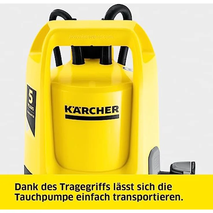 Kärcher SP 16.000 DIRT Tauchpumpe 550 W 16000 l/h 7 m, Gelb/Schwarz, mit Vorfilter und Quick Connect- Anschlussstutzen – Bild 8