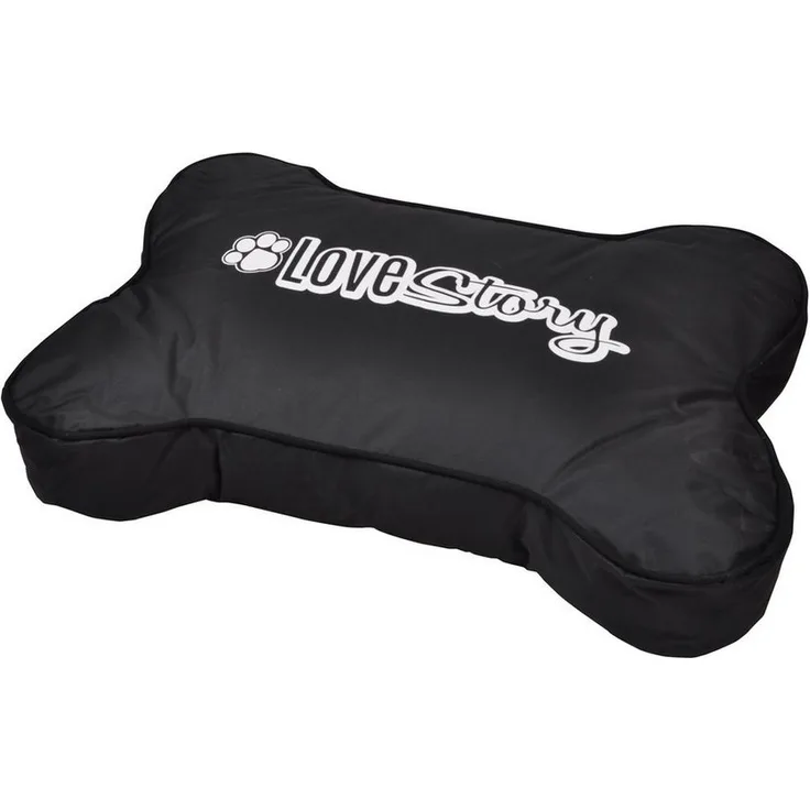 dynamic24 Hundematte, Polyester, Design XL Hunde Matte "Knochen" 100x70cm wasserdicht Kissen Hunde Katzen Bett Schlafplatz Hundebett, schmutzabweisend, abnehmbarer Bezug, auch für den Außenbereich geeignet