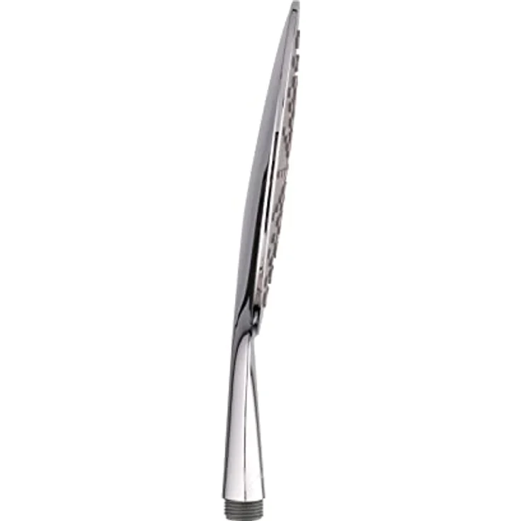 PaulGurkes Handbrause, XXL Duschkopf aus Kunststoff, verchromt, 90 Antikalkdüsen, Ø 17 cm, flach - schwarz – Bild 4