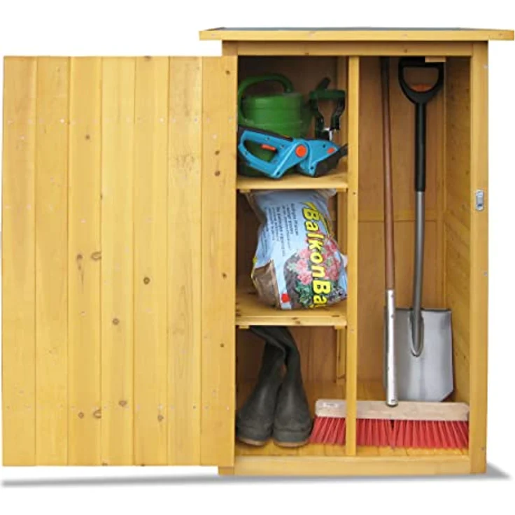 Habau Gartenschrank Holz, 75 x 56 x 117 cm, natur – Bild 3