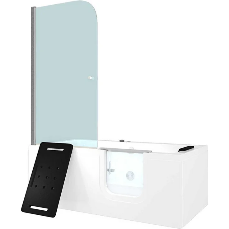 AcquaVapore S15D-WP-R-ALL Komplettdusche Duschkabine mit Whirlpool und Tür, 85x160 cm, Sicherheitsglas ESG, integrierte Massagedüsen, Duschwanne
