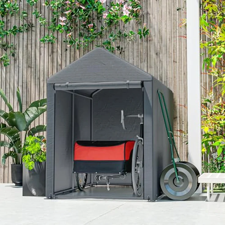 Outsunny Rasenwalze mit U-Griff, rostresistenter Stahlzylinder, 57 x 40 x 123 cm, schwarz – Bild 8