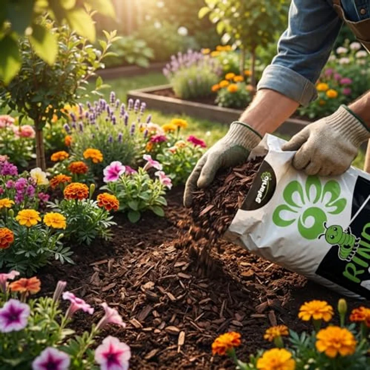GALAMIO Rindenmulch 0-40 mm, 60 L, 100% reine Baumrinde für natürliche Nährstoffversorgung und Feuchtigkeitsspeicherung – Bild 5