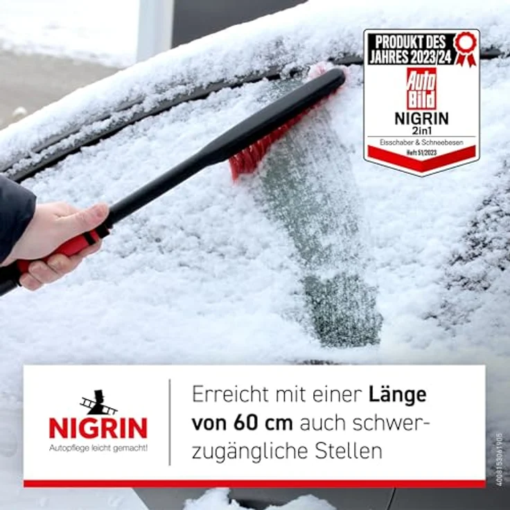 Inter-Union Eisschaber - Schneebesen NIGRIN 60 cm lang – Bild 9