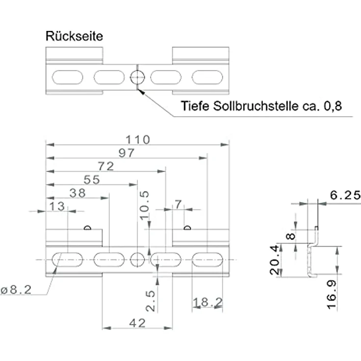 SO-TECH® TH6402 Montagezubehör, verdeckte Schrankaufhänger verstellbar aus verzinktem Stahl, Tragkraft 178 kg/Paar mit teilbarer Aufhängeschiene, 1 Set – Bild 5