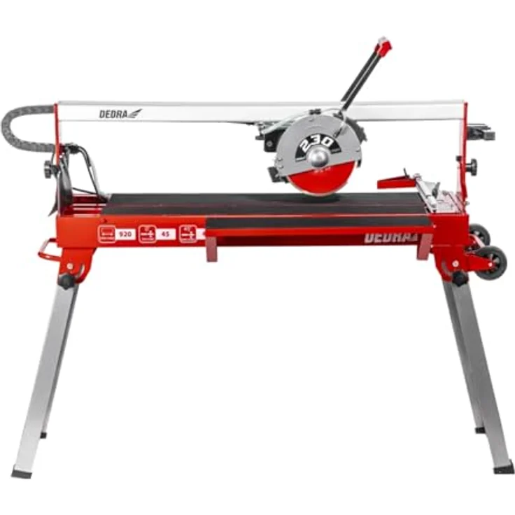Dedra Fliesenschneidemaschine DED7818, 1200W, Schnittlänge 920 mm, Laserunterstützung, Eintauchfunktion, Nassbearbeitung, Stahl-Haupttisch 950x390 mm – Bild 2