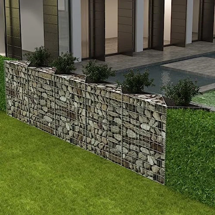 vidaXL Gabionenkorb Pflanzkasten GemüseHochbeet Stahl 300×30×100 cm – Bild 3