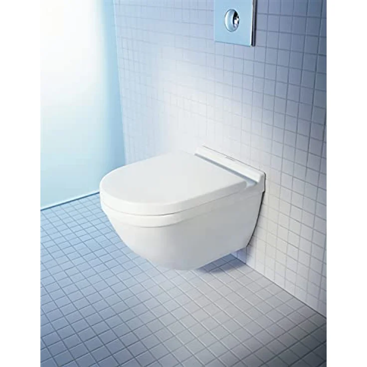 Duravit WC-Sitz Starck 3, Weiß, 43,1 cm x 37 cm x 4,3 cm mit Absenkautomatik und Edelstahlscharniere – Bild 7