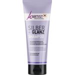 ARTIST Professional Silber+Glanz Shampoo 250 ml – Anti-Gelbstich, mit Silberweide & Pfirsichkernöl für blondes/graues Haar