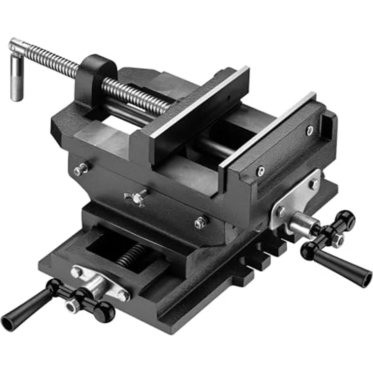 Wiltec - Maschinenschraubstock Schraubstock2-Achsen 150 mm Kreuztisch Frästisch Werkbank Arbeitstisch – Bild 2