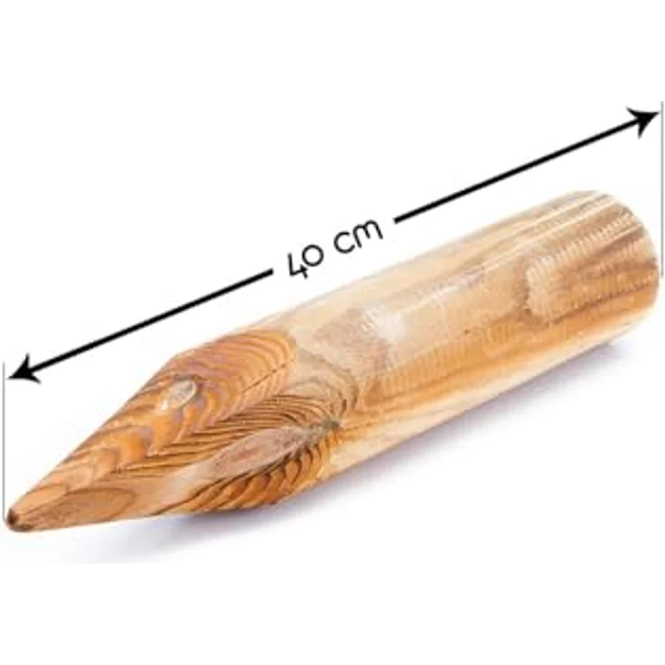 BooGardi Spitze Holzpalisaden · imprägnierte Baumpfähle · ø 6cm Länge: 40cm · Garten-Palisade zur Beetumrandung (39 Größen) – Bild 4