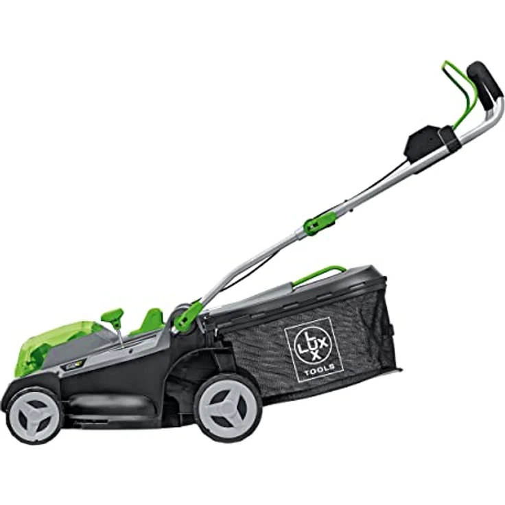 LUX-TOOLS A-RM-2x20/37 Akku-Rasenmäher Set für Rasenflächen bis 350 m² inkl. 2 Akkus, Doppel-Ladegerät & Fangkorb (40 l) | 40V (2X 20V) Rasenmäher mit 4,0Ah & 37 cm Schnittbreite – Bild 2