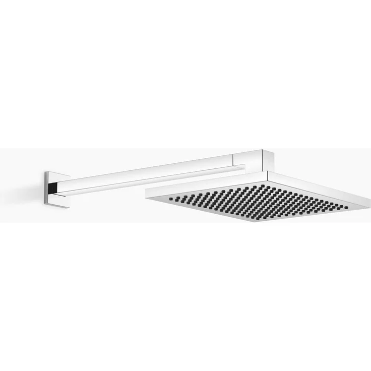 Dornbracht Regenbrause mit Wandanbindung, 450 mm Ausladung, 300 x 240 mm Kopfbrause, Antikalk-System, 14 l/min