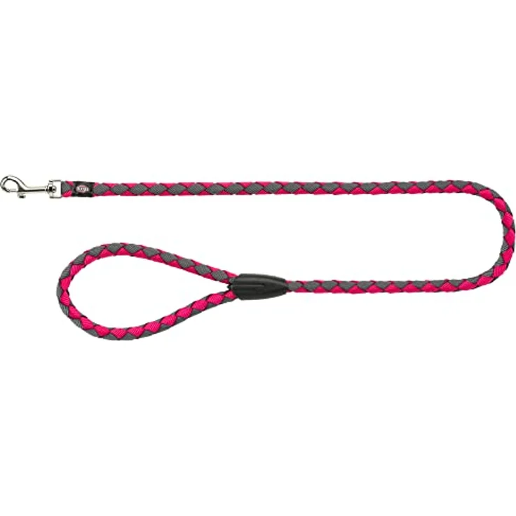 TRIXIE Hundeleine Cavo Leine L–XL, 1,00 m ø 18 mm in fuchsia/grafit - kurze Führleine für den Hund mit guter Kontrolle - für große bis sehr große Hunde - 144211 – Bild 1