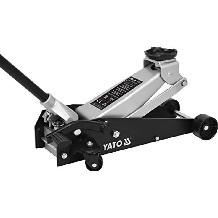 Yato Profi Rangierwagenheber 3t / 3000kg, Hubhöhe: 145 – 500mm, mit SCHNELLHUB und Fußpedal, schnelles Heben, Wagenheber Werkstatt