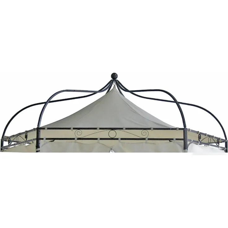 DEGAMO Pavillon-Ersatzdach MODENA, 6-eckig 320cm Durchmesser, Farbe ecru, wasserdicht